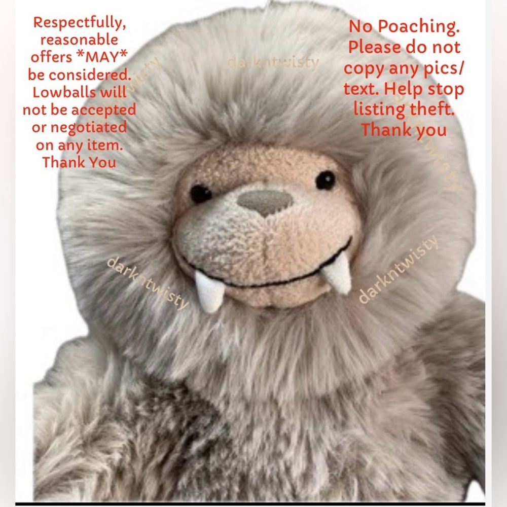 ORIGINAL OWNER BNWT Jellycat Bo Bigfoot AUTH SALES RECEIPT AVAILABLE
